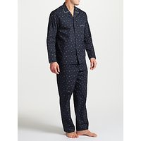 John Lewis Snowflake Print Pyjamas, Navy