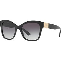 Dolce & Gabbana DG4309 Square Sunglasses, Black/Grey Gradient