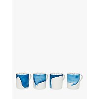 Rick Stein Coves Of Cornwall Mug Daymer Bay Set, Set Of 4, Blue/White, 300ml