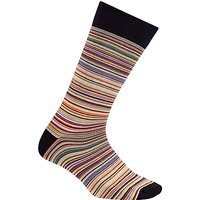 Paul Smith Signature Stripe Cotton Socks, One Size, Orange