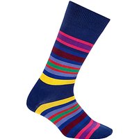 Paul Smith Kew Stripe Socks, One Size, Blue
