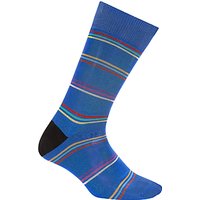 Paul Smith Fine Stripe Socks, One Size, Blue
