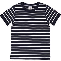 Polarn O. Pyret Children's Striped T-Shirt, Blue