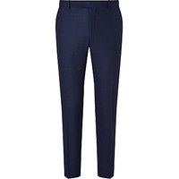 Richard James Mayfair Speckled Wool Flannel Slim Suit Trousers, Cobalt Blue