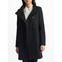 John Lewis Double Breasted Funnel Neck Twill Coat