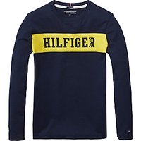 Tommy Hilfiger Boys' Long Sleeve Logo T-Shirt, Navy