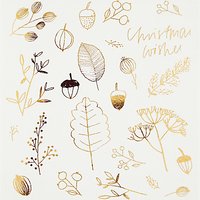 John Lewis Foliage Sketch Christmas Charity Cards, Pack Of 6