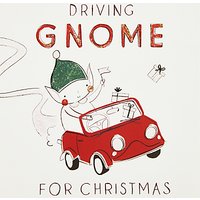 John Lewis Driving Gnome For Christmas Charity Christmas Cards, Pack Of 6