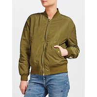 Maison Scotch Embroidered Bomber Jacket, Green