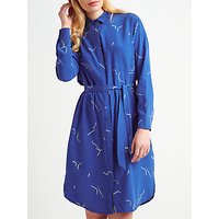 Samsoe & Samsoe Birsto Printed Silk Dress, Matisse Blue