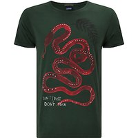 Scotch & Soda Hydrus Snake Regular Fit Graphic T-Shirt, Racing Green