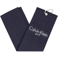 Calvin Klein Golf Tri Fold Waffle Towel, Navy Blue