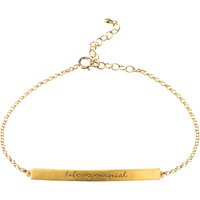 Dogeared Life Is Magical Engraved Charm Bracelet, Gold