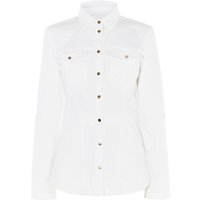 Karen Millen Denim Shirt Jacket, White