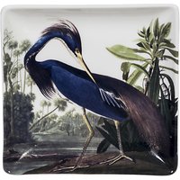 Magpie Heron Trinket Tray, Blue/White