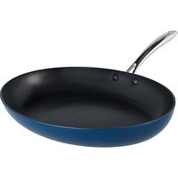 Rick Stein Oval Fish Frying Pan, Blue/Black, 44cm