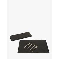 Just Slate 4 Mini Cheese Knives And Cheese Boards Gift Set