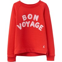 Little Joule Girls' Bon Voyage Sweatshirt, Red