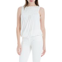 Max Studio Sleeveless Ruched Jersey Top, Ivory