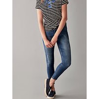 Pieces Five Delly Cropped Skinny Jeans, Medium Blue