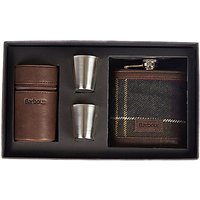 Barbour Hip Flask And Cups Gift Box, Tartan