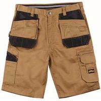 Site Jackal Brown Multi-Pocket Shorts W38"