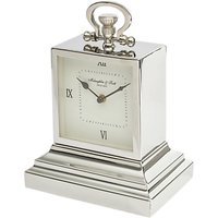 Libra Latham Square Mantel Clock, Silver