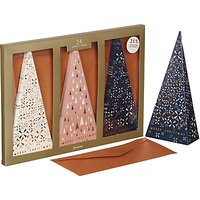John Lewis Highland Myths Triple Slim Trees Charity Christmas Cards, Pack Of 24