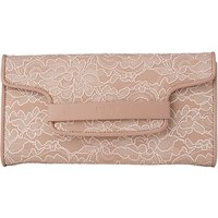 L.K. Bennett Laura Leather Lace Clutch Bag, Marshmallow