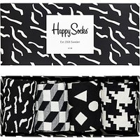 Happy Socks Papercut Sock Gift Box, Pack Of 4, Black/Multi