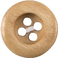 Groves Rimmed Wooden Button, 15mm, Pack Of 5