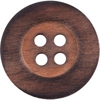 Groves Rimmed Wooden Button, 18mm, Pack Of 3