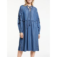 AND/OR Erin Embroidered Cotton Dress, Denim Blue