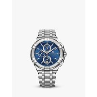 Maurice Lacroix AI1018-SS002-430-1 Men's Aikon Chronograph Date Bracelet Strap Watch, Silver/Blue