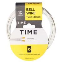 Time 2 Strand Bell Wire White 10m
