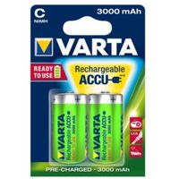 Varta Rechargeable C Battery 3000Mah Pack Of 2