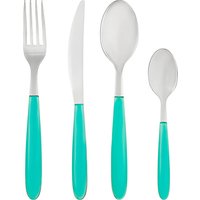 House By John Lewis Vero Teal Cutlery Set, 16 Piece