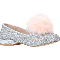Mini Miss KG Children's Mini Lap Shoes, Silver Glitter