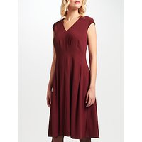 John Lewis Fit And Flare Dress, Wine