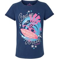Fat Face Girls' Brave The Wave T-Shirt, Navy