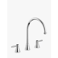 Abode Brompton 2 Lever 3 Hole Kitchen Mixer Tap