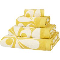 Orla Kiely Acorn Cup Towels, Dandelion Yellow