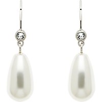 Finesse Pearl And Swarovski Crystal Drop Earrings