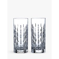 Royal Doulton R&D Collection Neptune Crystal Cut Glass Highballs, 320ml, Set Of 2