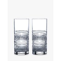 Royal Doulton R&D Collection Radial Crystal Cut Glass Highballs, 320ml, Set Of 2