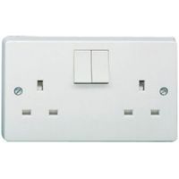 Crabtree 13A White Switched Socket - 4306/D
