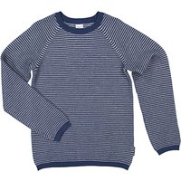 Polarn O. Pyret Children's Striped Knit Jumper, Blue