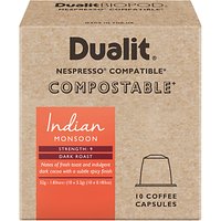 Dualit Compostable Indian Monsoon Coffee Capsules, Pack Of 10
