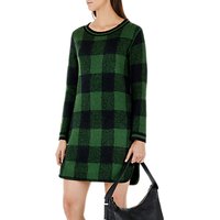 Marc Cain Knitted Check Dress, Pine Needle