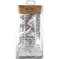 Ginger Ray Spotted Party Bags, Silver, Pack Of 10